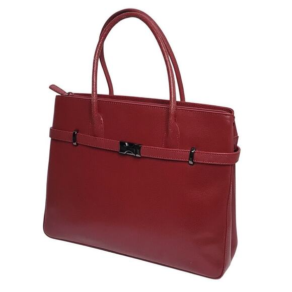 Vintage M. London Red Leather Satchel - Picture 4 of 9